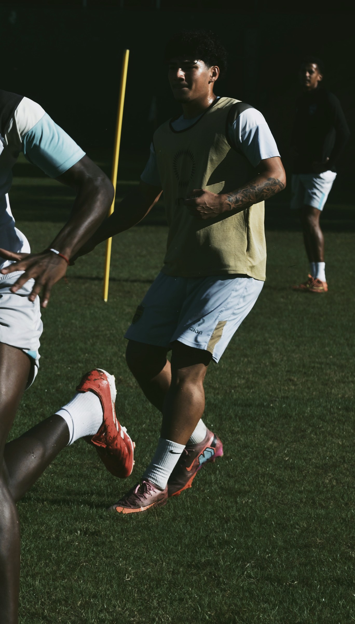 Nathanael Vasiliadis in training wearing Nike Mercurial boots