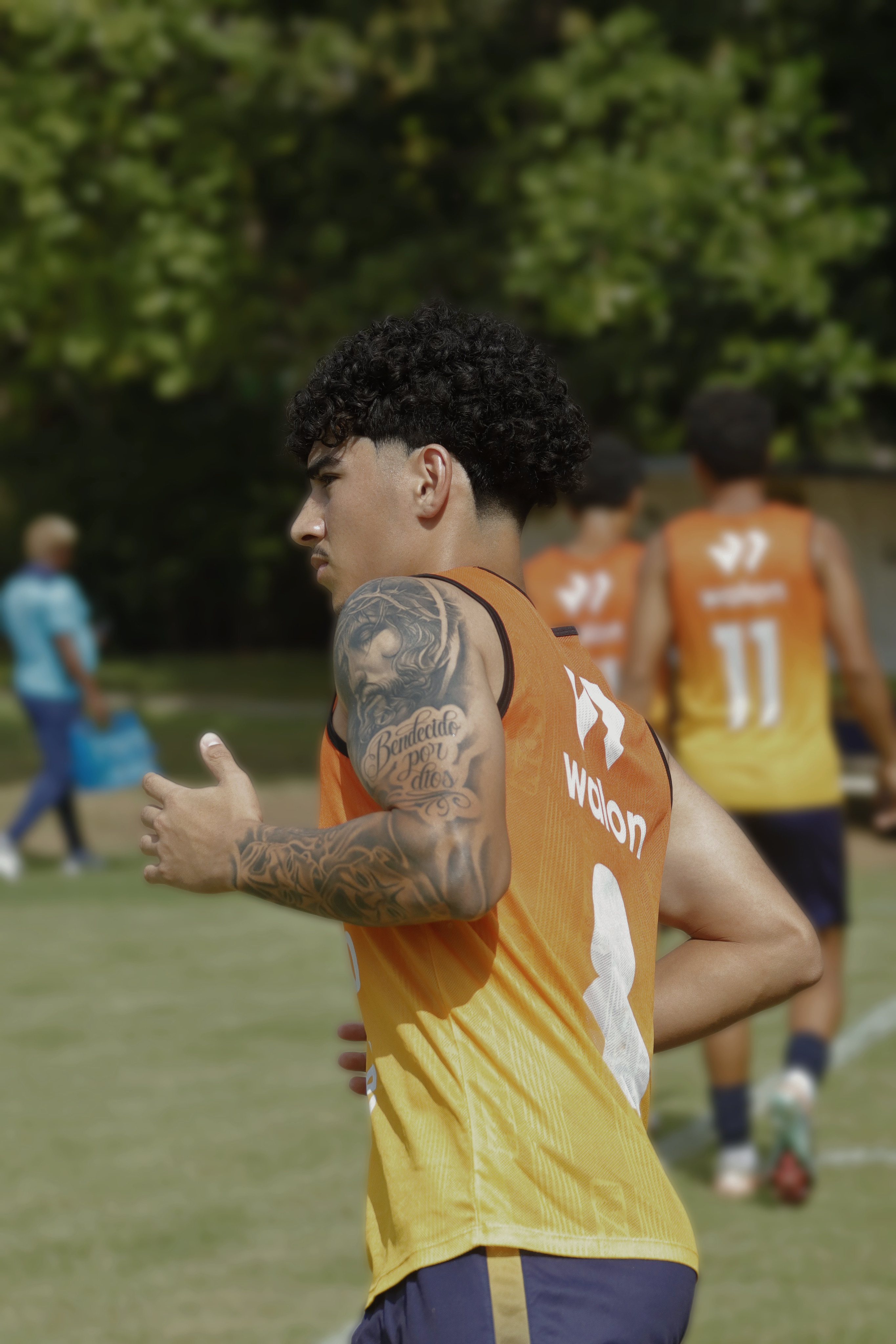Nathanael Vasiliadis sprinting during training